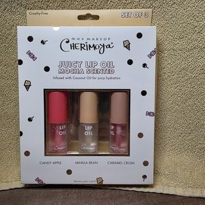 Cherimoya Juicy Lip Oil Set - Candy Apple, Vanilla Bean, Caramel Crush